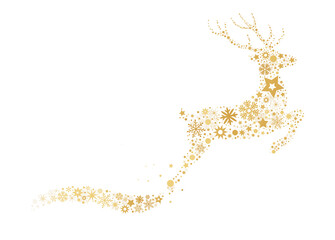 Weihnachtliche Dekoration Rentier mit goldenem Sternenschweif