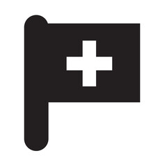 Obraz premium flag pin icon