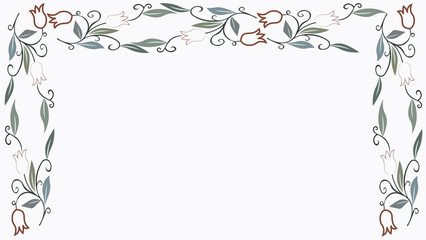 tulip pattern design, white background design