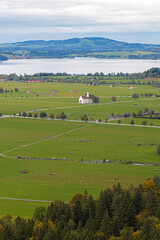 Fototapeta premium landscape with fields and blue sky