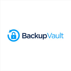 backup vault icon logo design vector