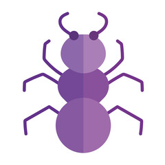 insect ant animal in cartoon flat icon style