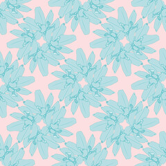 Rolled leaf wreath vector repeat pattern. Greenery crown seamless illustration background.