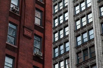 Fototapeta na wymiar Skyscrapers detail in New York City, Manhattan