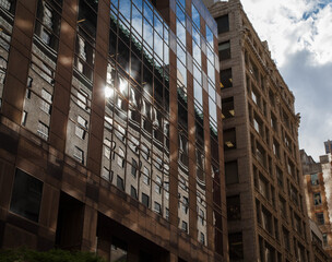 Skyscrapers detail in New York City, Manhattan