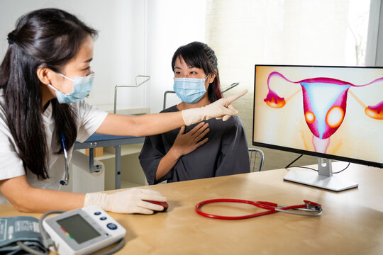 Consultation gyn&eacute;cologique, fibrome et endom&eacute;triose, cabinet m&eacute;dical asiatique.
