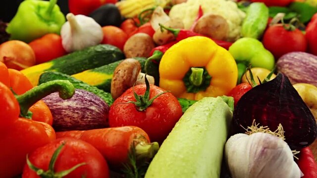 Heap of Fresh Vegetables Close-up