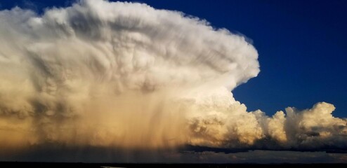 Cloud well loaded with water and electricity over Calgary Alberta Canada