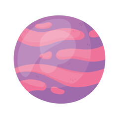 planet space galaxy astronomy cartoon style