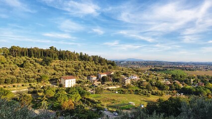 Fototapeta na wymiar Landscape from San Mariano, Umbria, Italy.