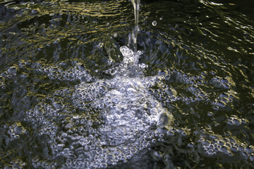 Water drops in fountain