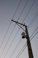 electric pole with wires