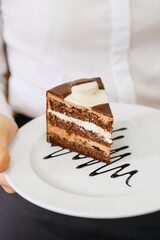 Piece of chocolate cake