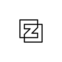 f z initial logo design vector graphic idea creative