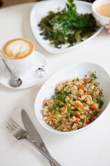 Freshly cooked fried rice