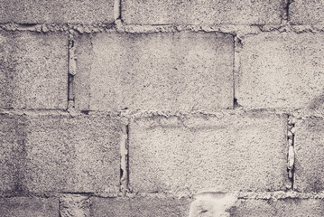 Close-up concrete block wall background.