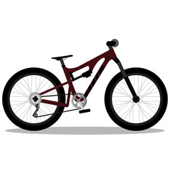 Isolated medium bike in white background icon- Vector