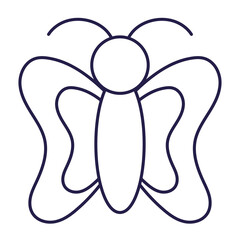 butterfly insect animal natural cartoon thin line icon style