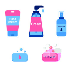 Personal protection. Personal hygiene. Cream for woman. Cream for hand.