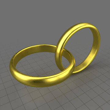 Intersecting wedding rings