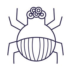 cockroach insect animal in cartoon line icon style