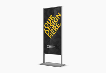 Advertising Stand Mockup Side View