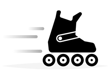 Roller blades icon.  Vector illustration
