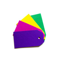 Tags with copy space for the sale of promotional goods