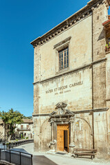 Fototapeta na wymiar San Rocco church facade, Abruzzo, Italy