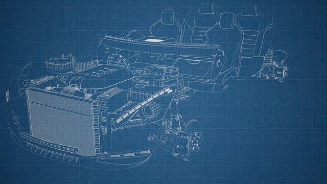 engine and other parts visible in car