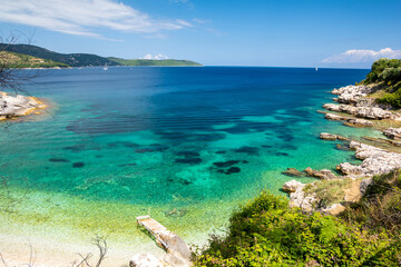 Obraz premium beautiful beach in Kassiopi on Corfu island Greece
