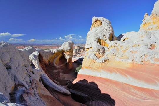 Colorful rock formations at White Pocket near Kanab