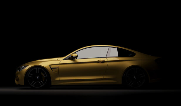 lmaty, Kazakhstan February 10, 2019. BMW M4 F82 on the isolated background. 3D render