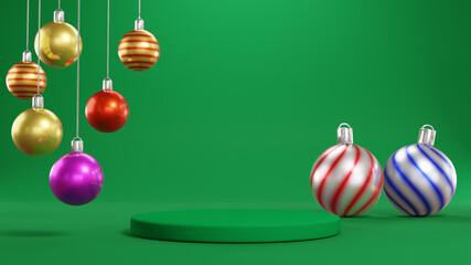 Background and stage for placing products for advertisement or discount on products or for promoting products. Dept of field at Center. 3D rendering