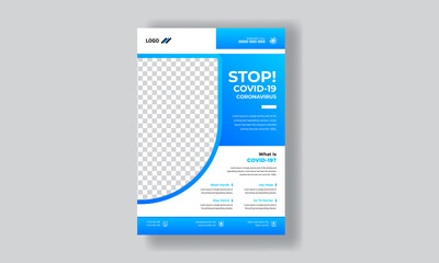 Covid19 Flyer template design, Coronacoronavirus flyer design, Editable medical flyer template design