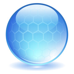 Glass shiny orb, vector illustration