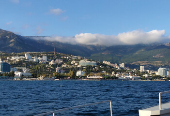 Crimean peninsula, southern coast, Yalta city, view from the sea