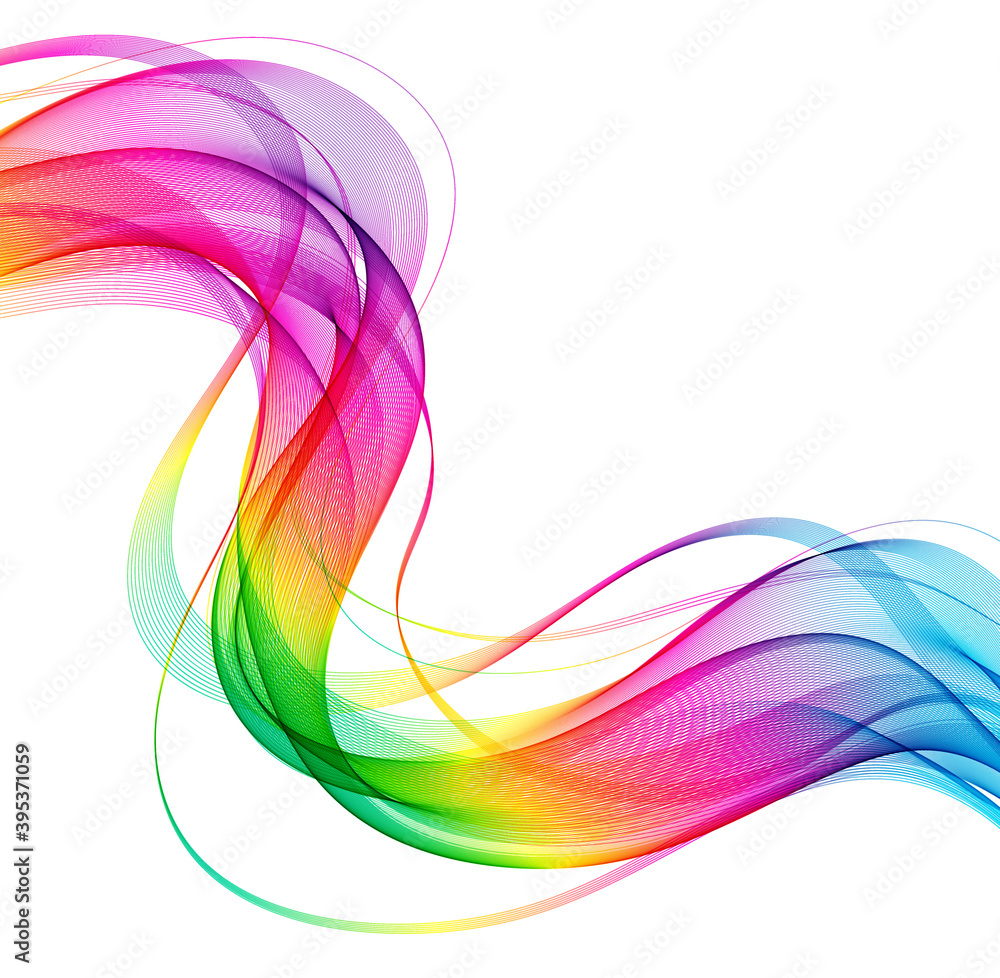 Poster abstract colorful background wave flow vector wave