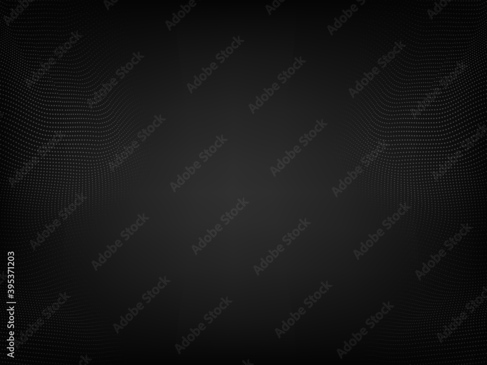 Poster abstract digital flowing particles. cyber or technology background vector illustration