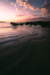 Monkey Island during sunset, New Zealand.