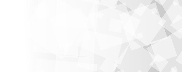 Obraz premium White abstract banner background with shiny square shape for technology business corporate concept