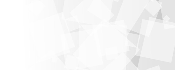 Fototapeta premium White abstract banner background with shiny square shape for technology business corporate concept