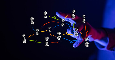 conference Digital Network and data concept