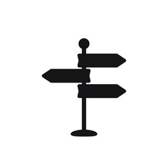 Signpost icon, direction line icon isolated