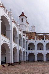 Fototapeta na wymiar Courtyard of San Felipe de Neri monastery in Sucre, Bolivia