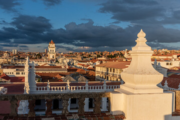 Views of Sucre from rooftop of San Felipe de Neri Monastery. Sucre, Bolivia