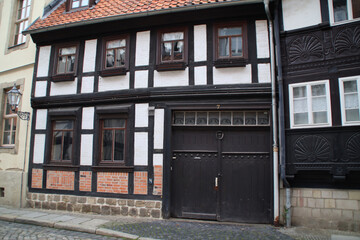 Ein altes Fachwerkhaus in Quedlinburg