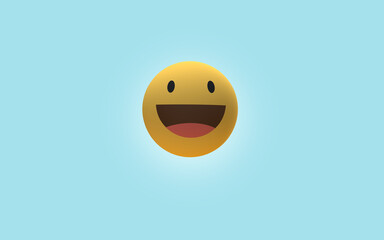 émoji avec des sentiments humain sur fond isolé. illustration 3D