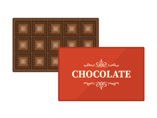 箱に入ったチョコレートスイーツのイラスト