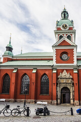 Obraz premium Saint Jacob's Church (Sankt Jacobs Kyrka) dedicated to Apostle Saint James the Greater. Church includes a wide range of architectural styles: Late Gothic, Renaissance and Baroque. Stockholm, Sweden.